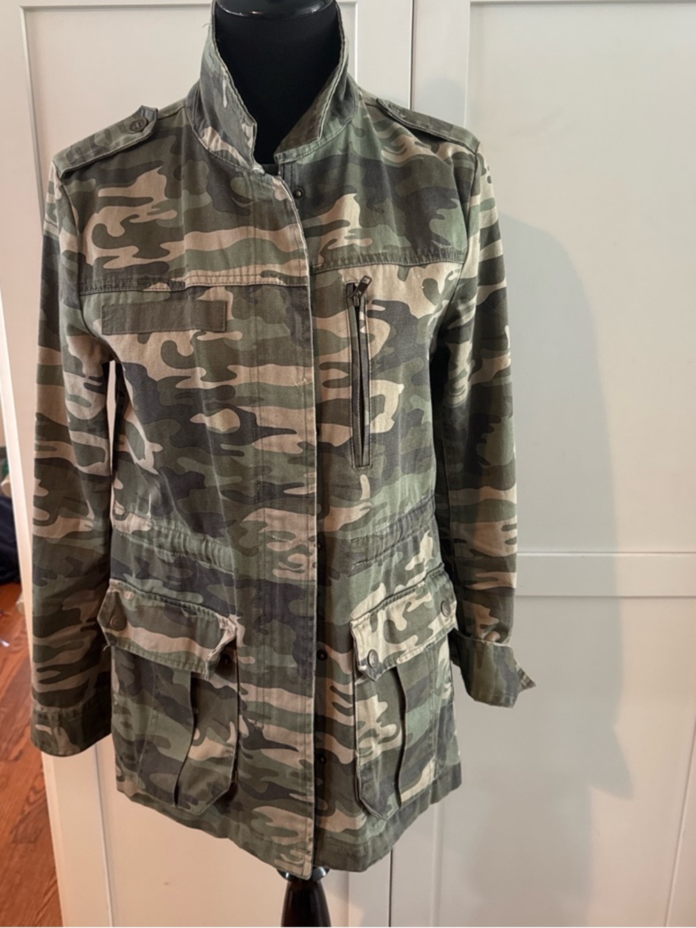 Sanctuary Green Camouflage Utility Jacket